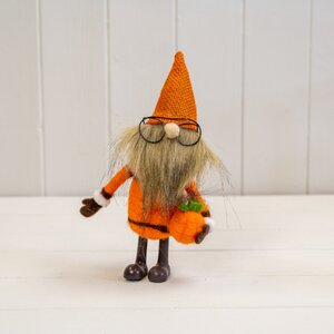 Orange Wool Autumn Gonk with Pumpkin