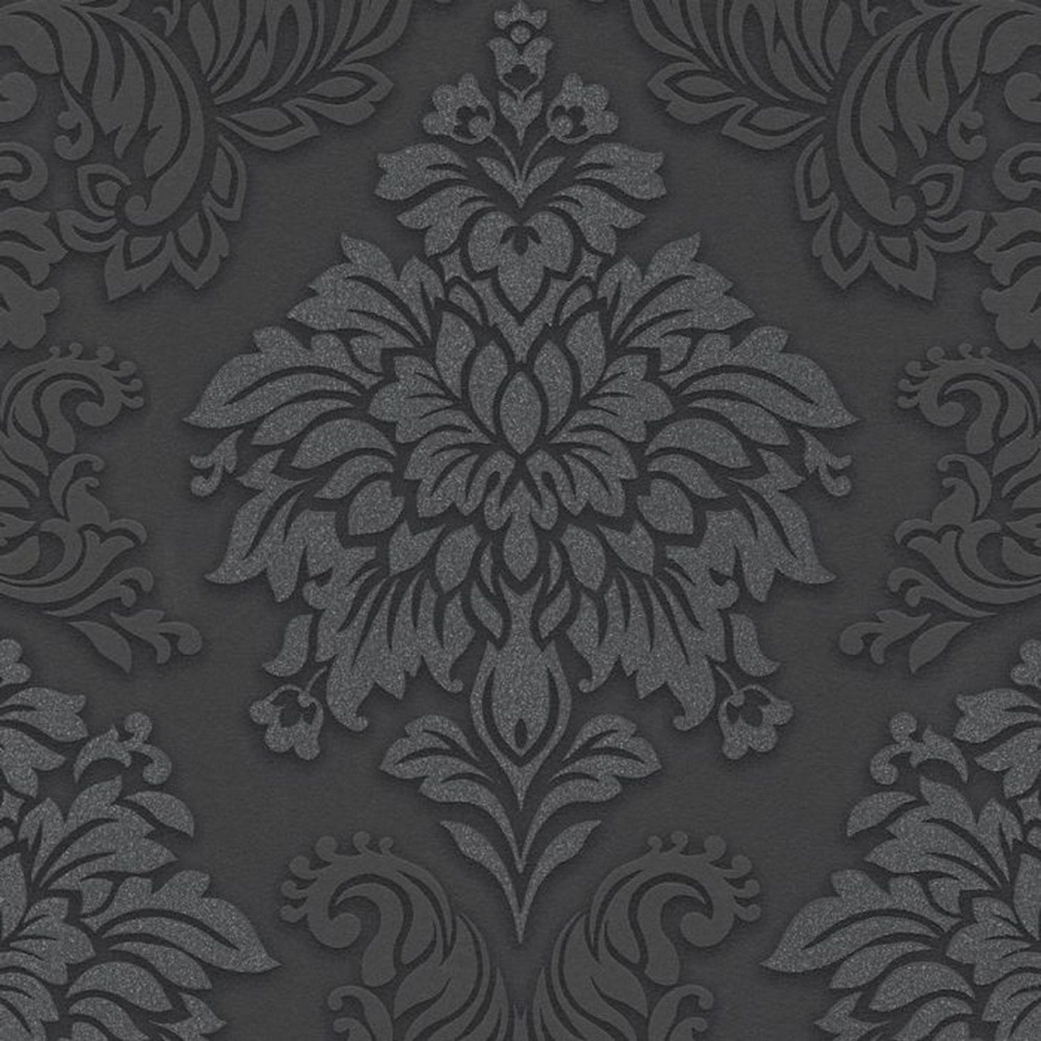 As Creation Lizzy London Baroque Textured Wallpaper - Charcoal Grey