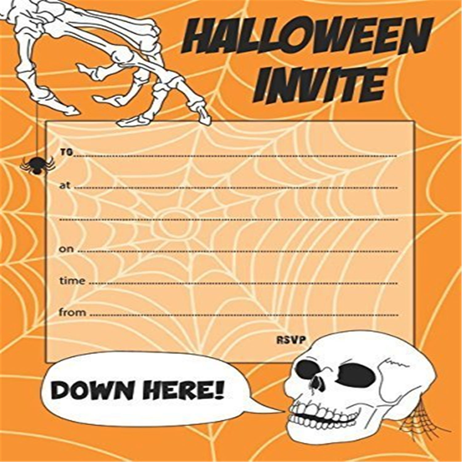 Jean Barrington Packof20qualityhalloweeninvitationswithorangeenvelopes - Multi