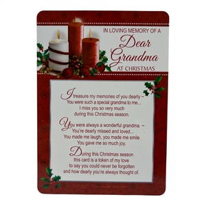 InLovingMemoryofaDearGrandmaChristmasGravesideKeepsakeCard