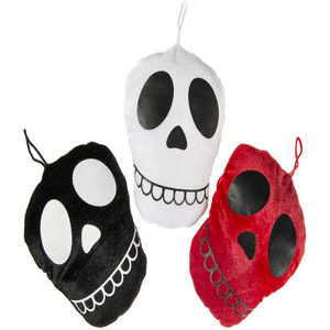 SingleHalloweenSkullFaceSuperSoftPlush17x14cm