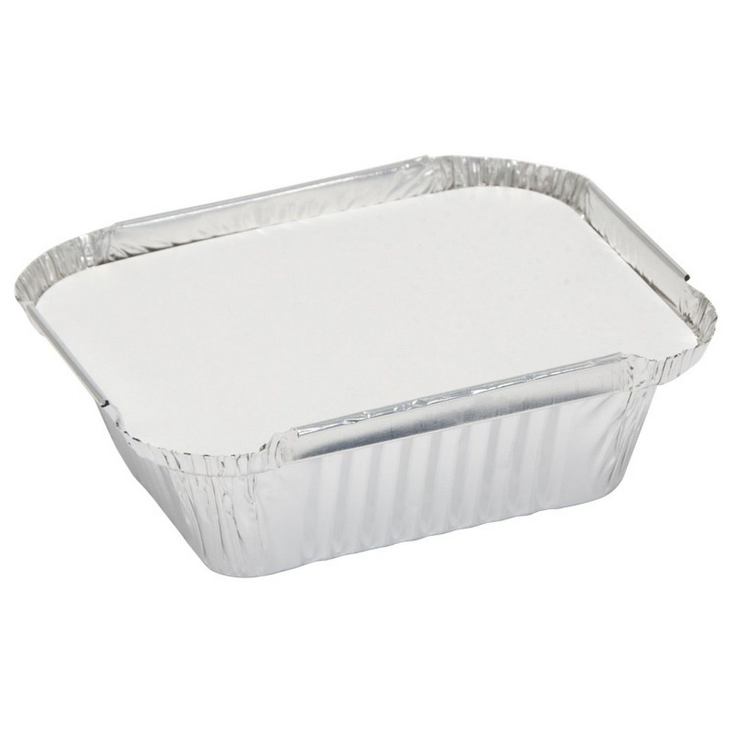 Caroline Foil Trays With Lids (Pack Of 12) - Silver