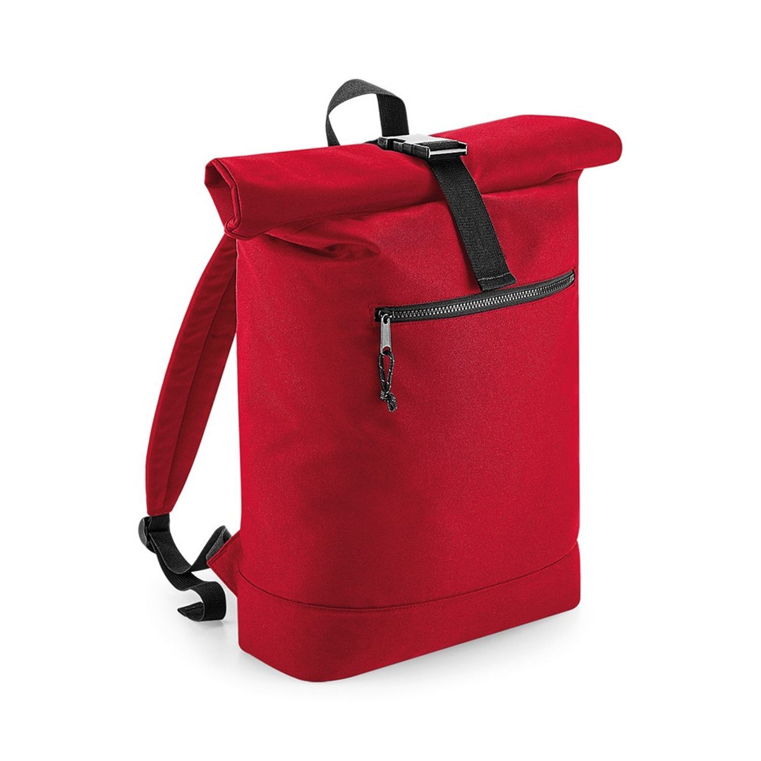 Bagbase Unisex Recycled Roll-Top Backpack - Classic Red