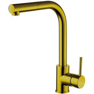 Balterley Pull Out Single Lever Kitchen Mixer Tap - Brushed Gold