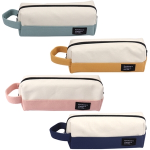 Canvas Coloured Pencil Case with Zipper