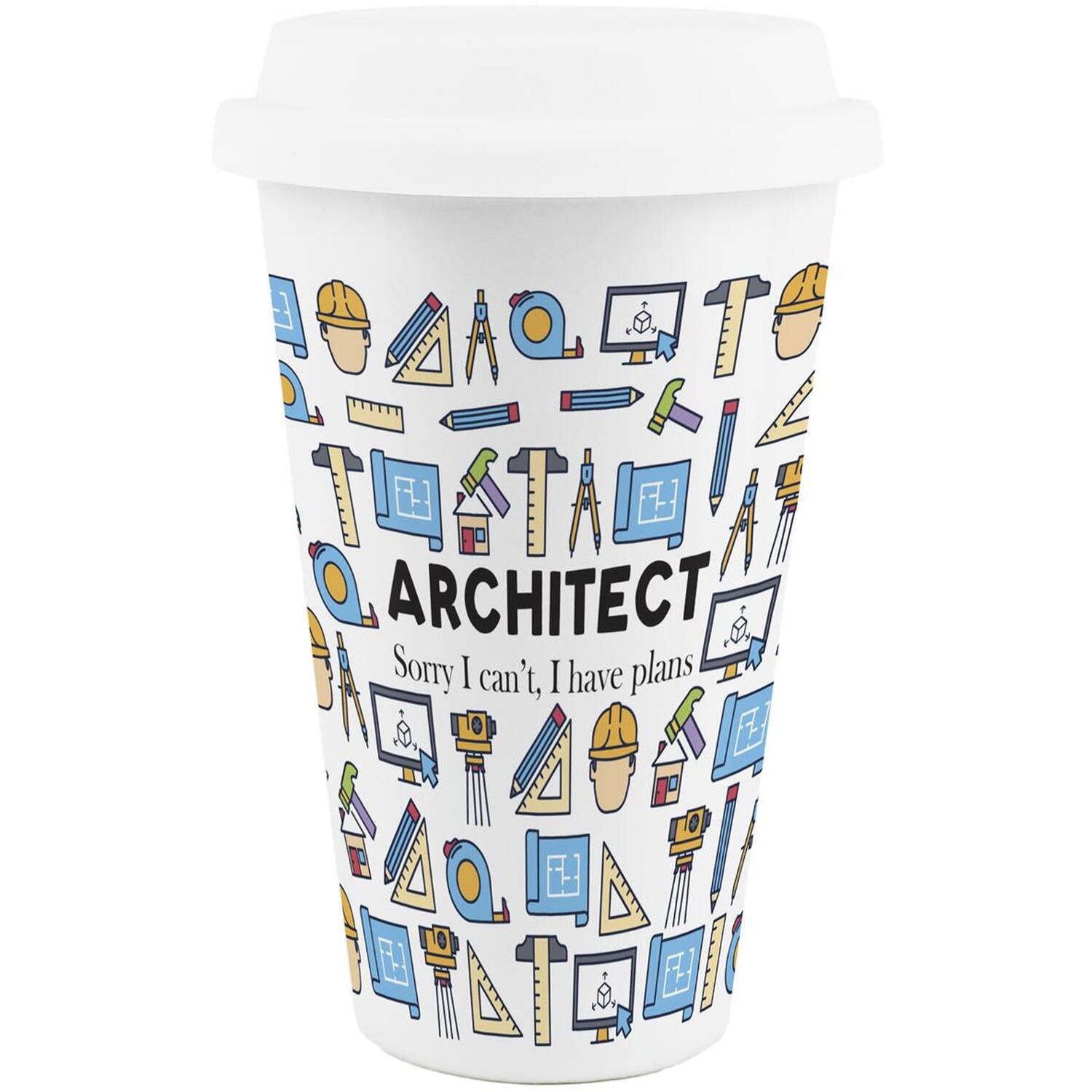 Image of Novelty Architect Ceramic Travel Mug -&hellip;