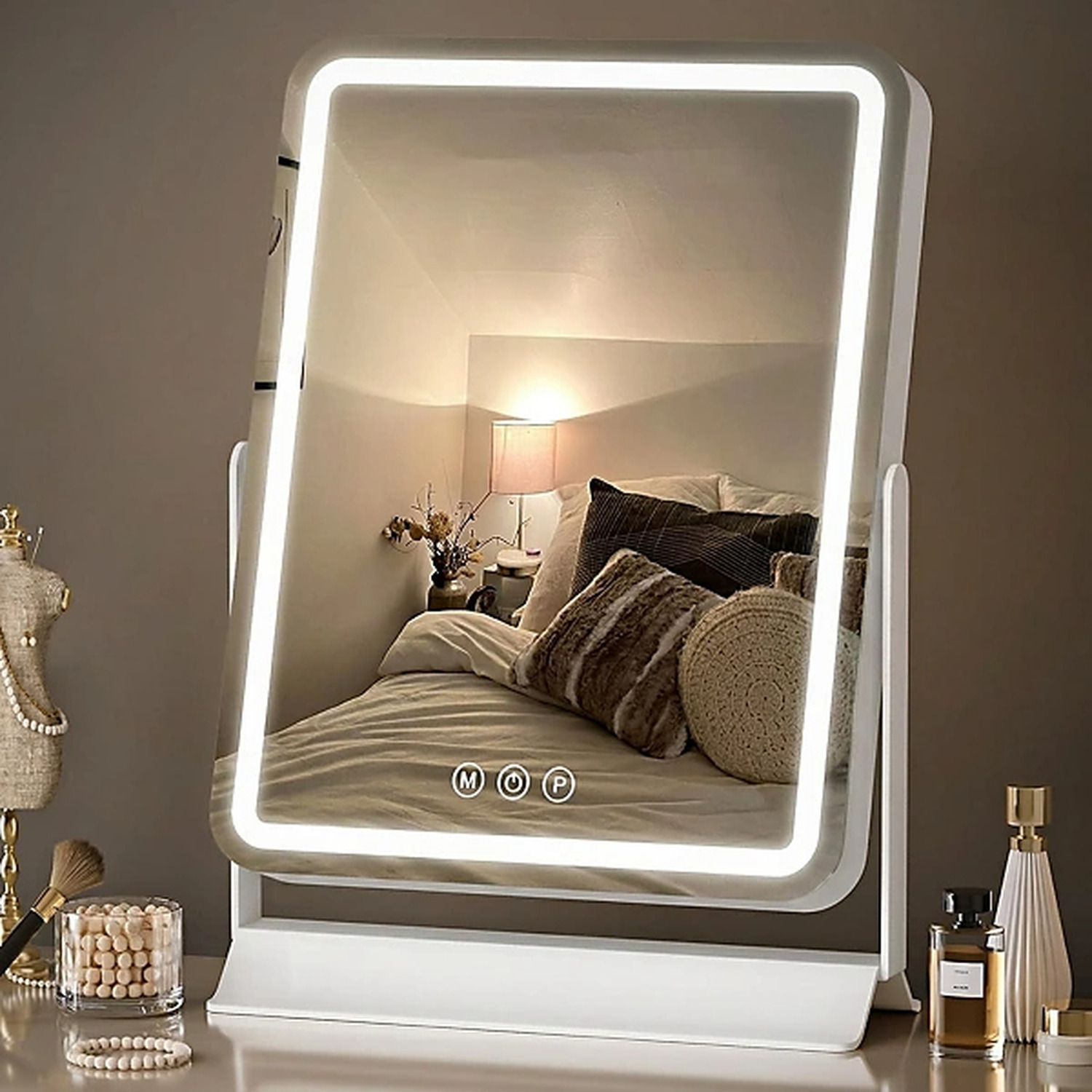 Image of LED Vanity Mirror, 3 Light Modes&hellip;