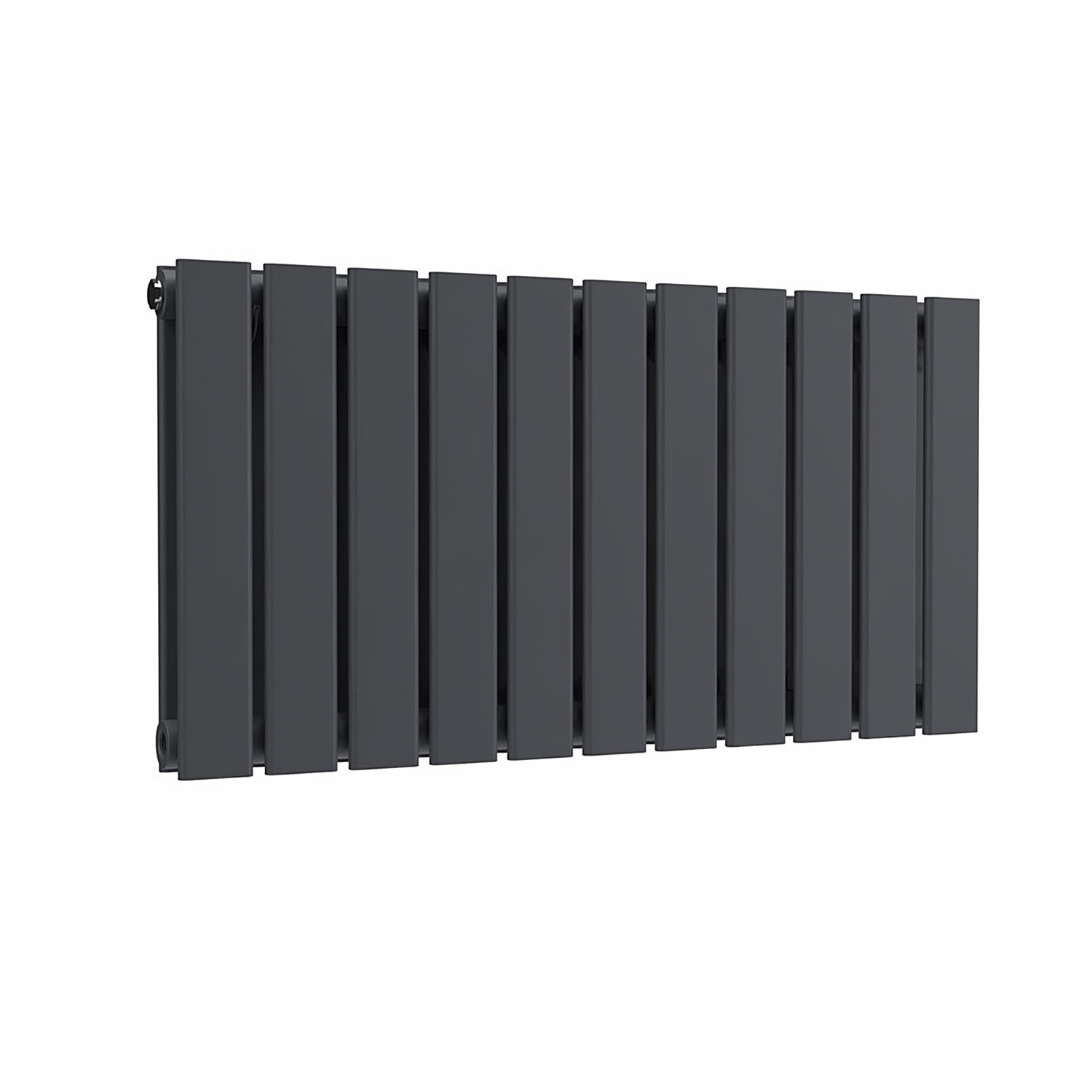 Lux Heat Flat Horizontal Radiator - Anthracite Grey - 400 Mm X 770 Mm (Double) - Anthracite Grey - Image 2