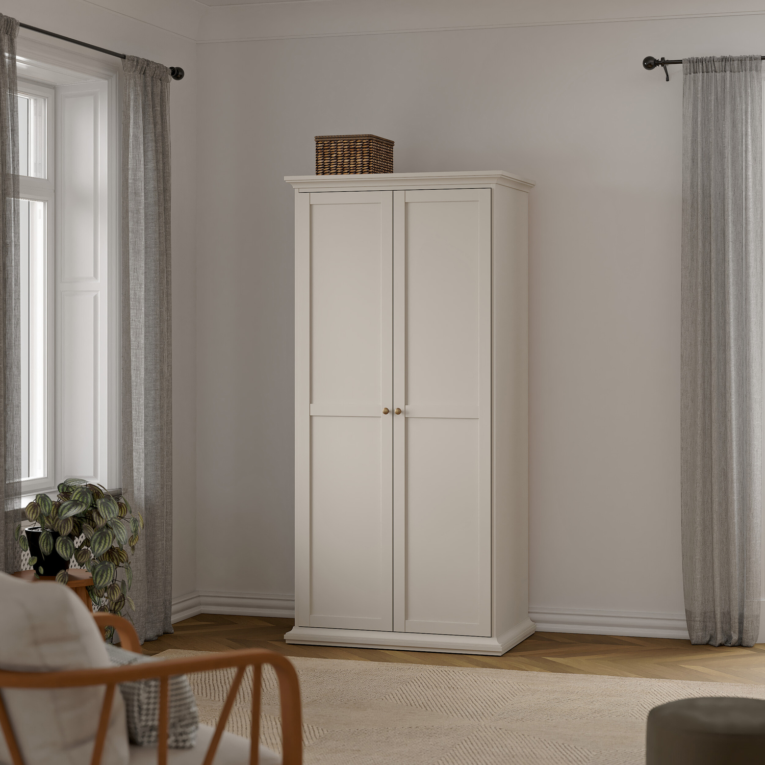 Furniture To Go Paris Wardrobe With 2 Doors - Cashmere