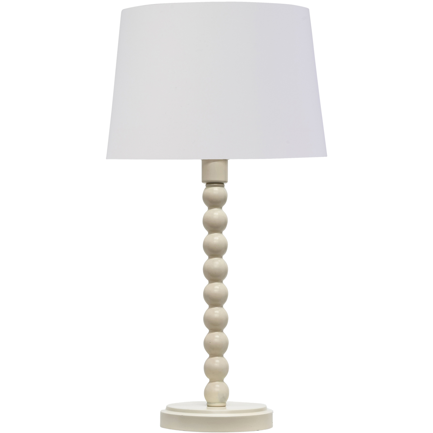 firstchoicelighting Bobbin - Ivory Lamp with White & Gold Shade - Image 3