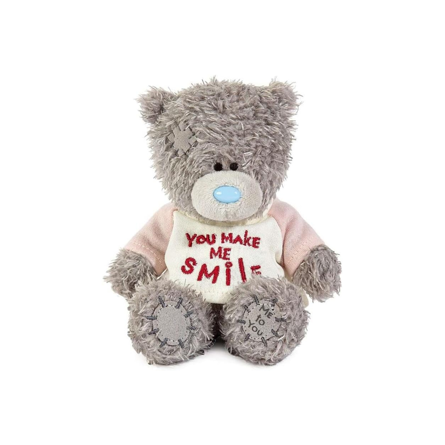 B&Q -  Tatty Teddy Plush 10Cm High Bear Wearing Cute 'you Make Me Smile' T-Shirt Official Collection - Image 5