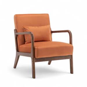 Velvet Orange Hertford Accent Chair