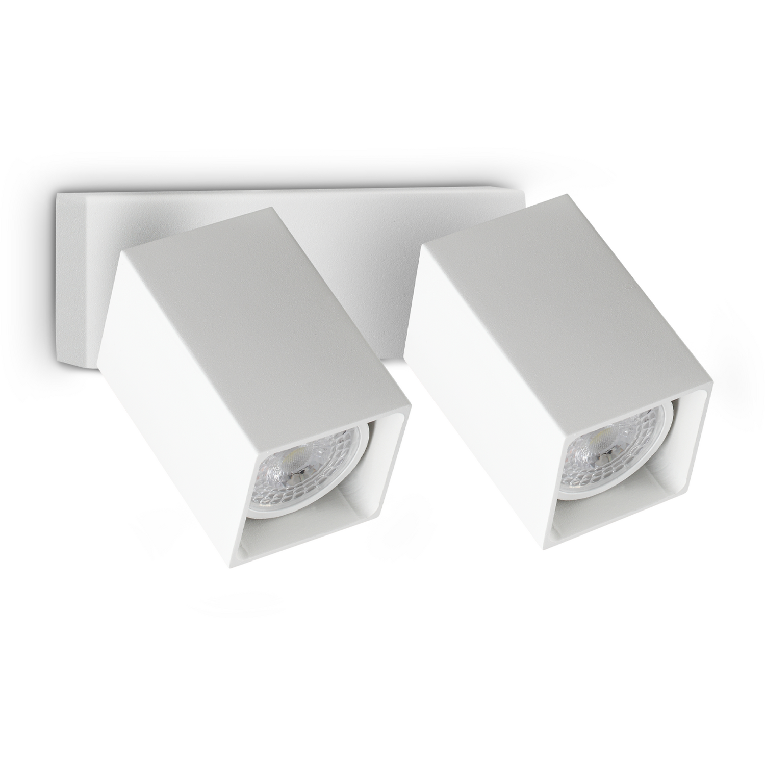 Netlighting Unisex White Dynamite Square Twin Ceiling Spotlight 2X Gu10 - Image 2
