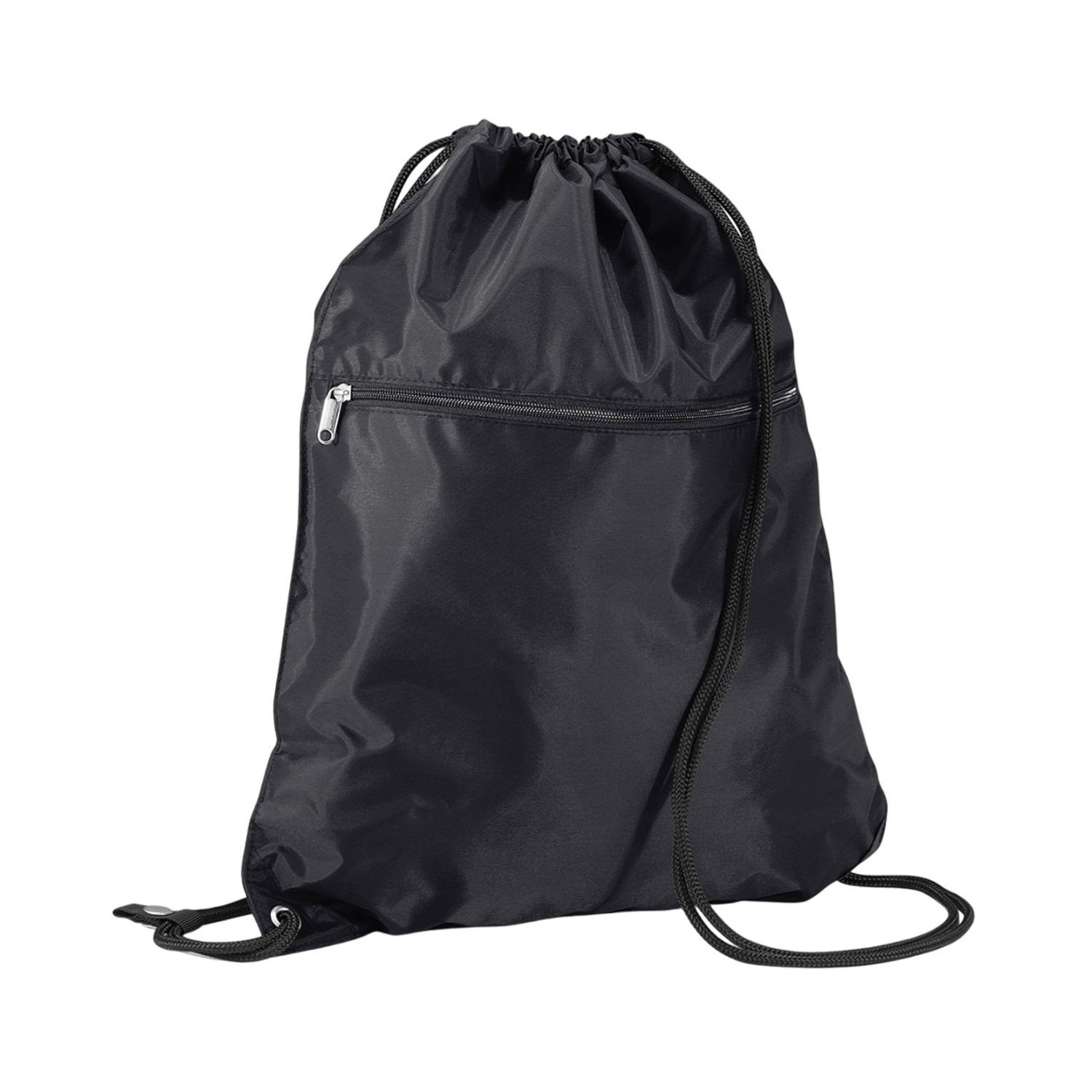 Quadra Premium Drawstring Bag - Black