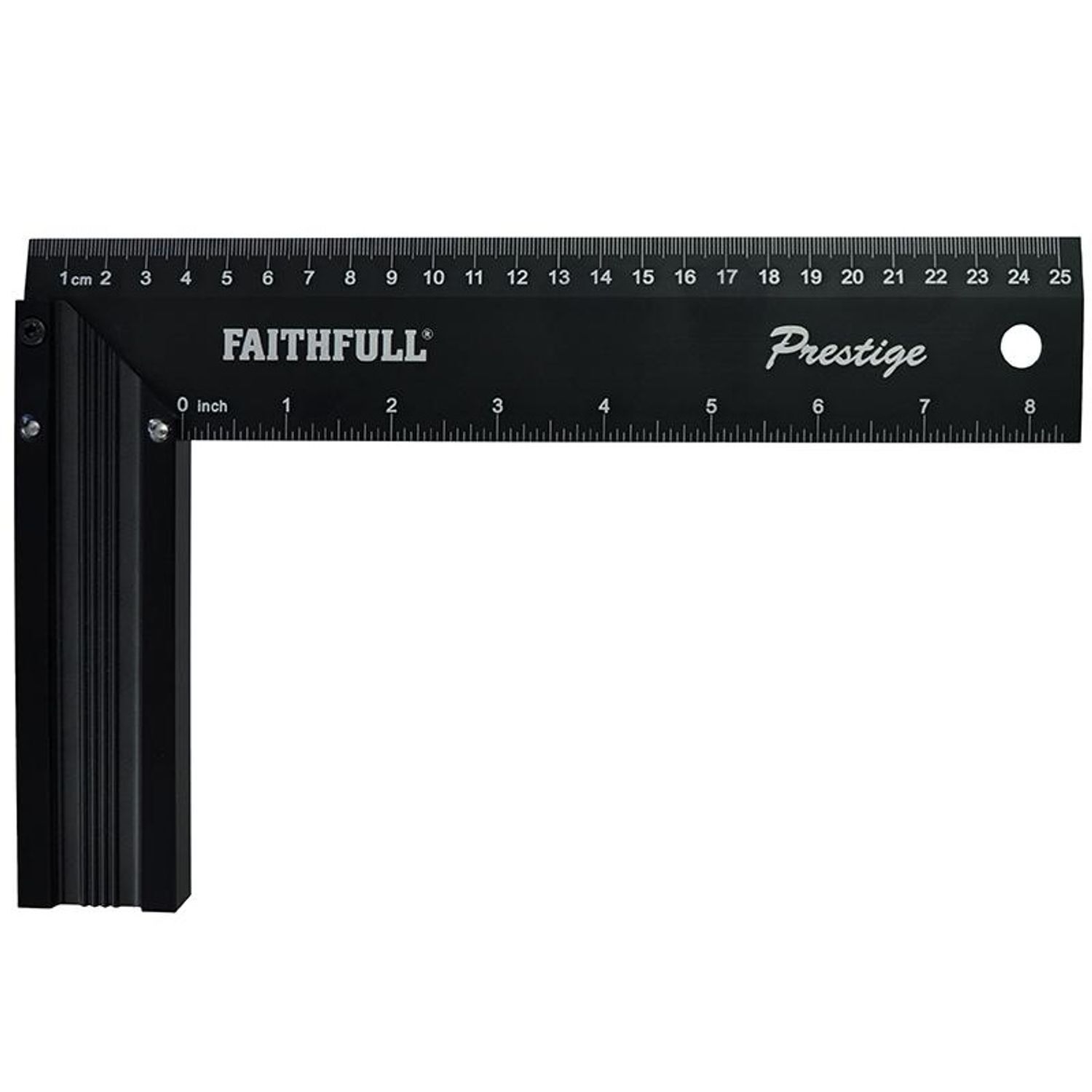 Faithfull Prestige Try Square Black Aluminium B - Multi Colour