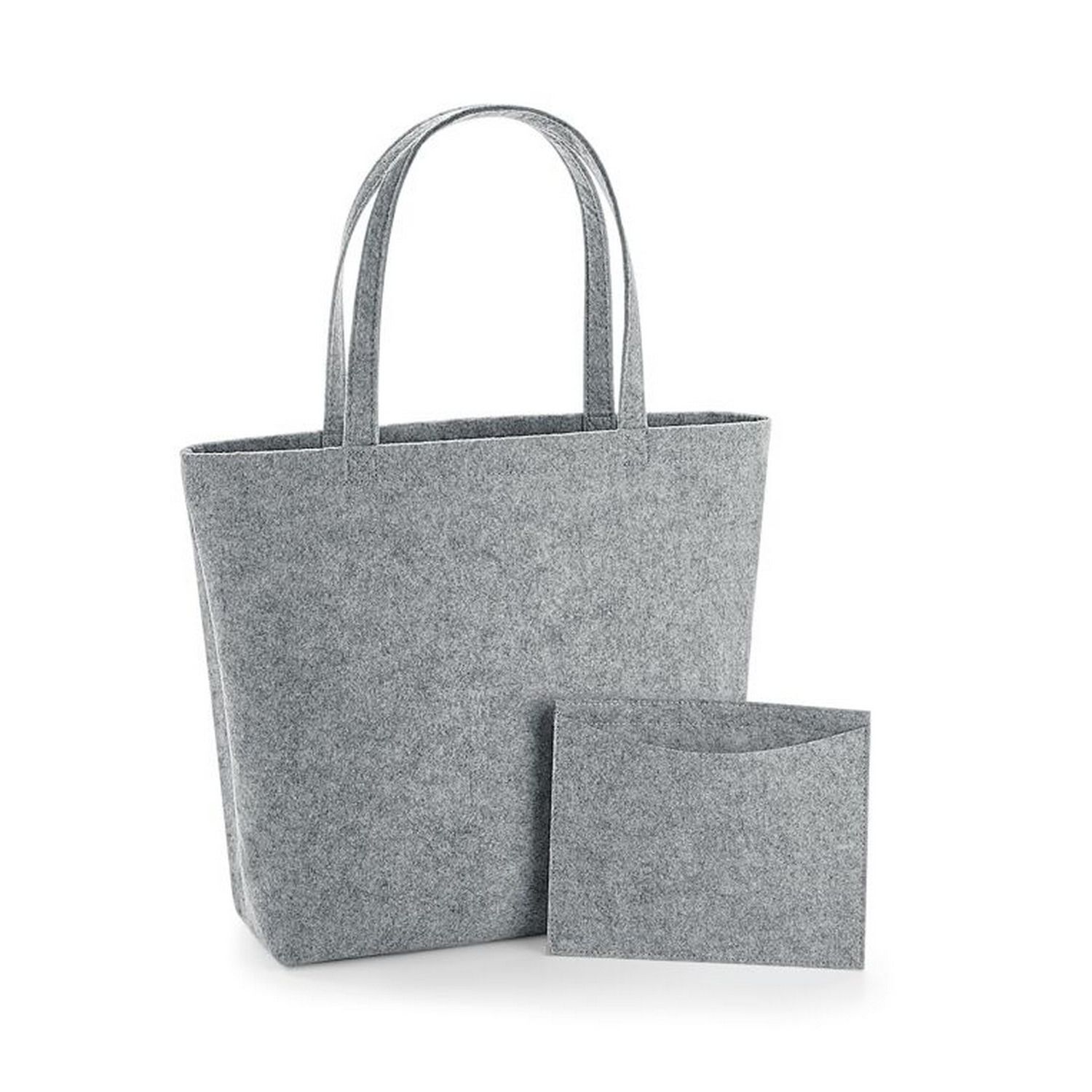 Bagbase Felt Shopper Bag E - Grey Melange