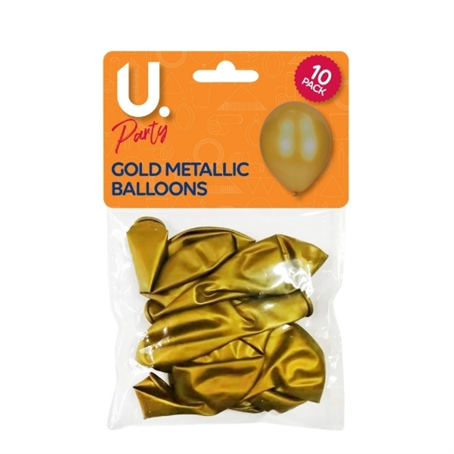 Gold Metallic Balloons 10 Pack 27cm Party Christmas Decoration - Image 3