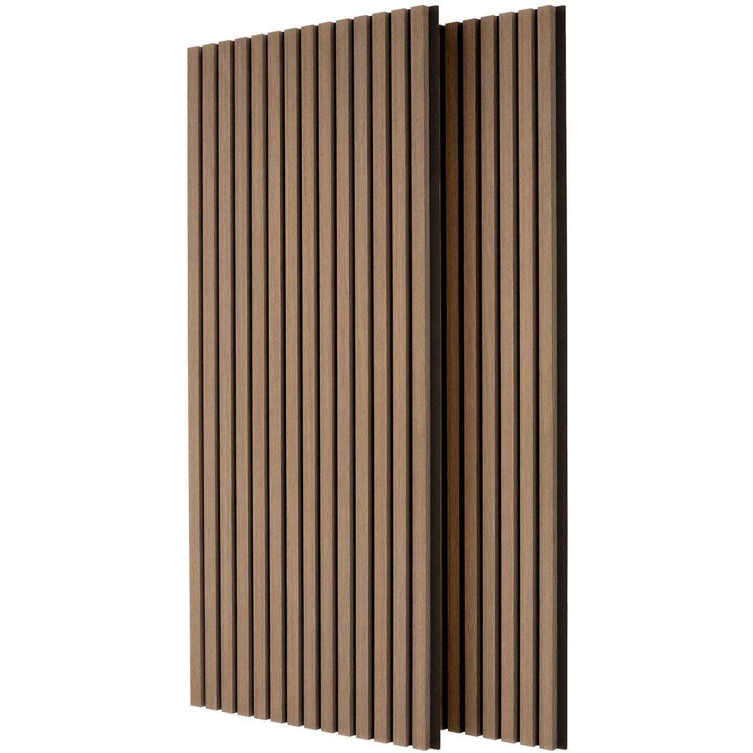 B&Q - Wooden Acoustic Wall Panels120 X 60CmWalnut/blackPack Of 2 - Image 2