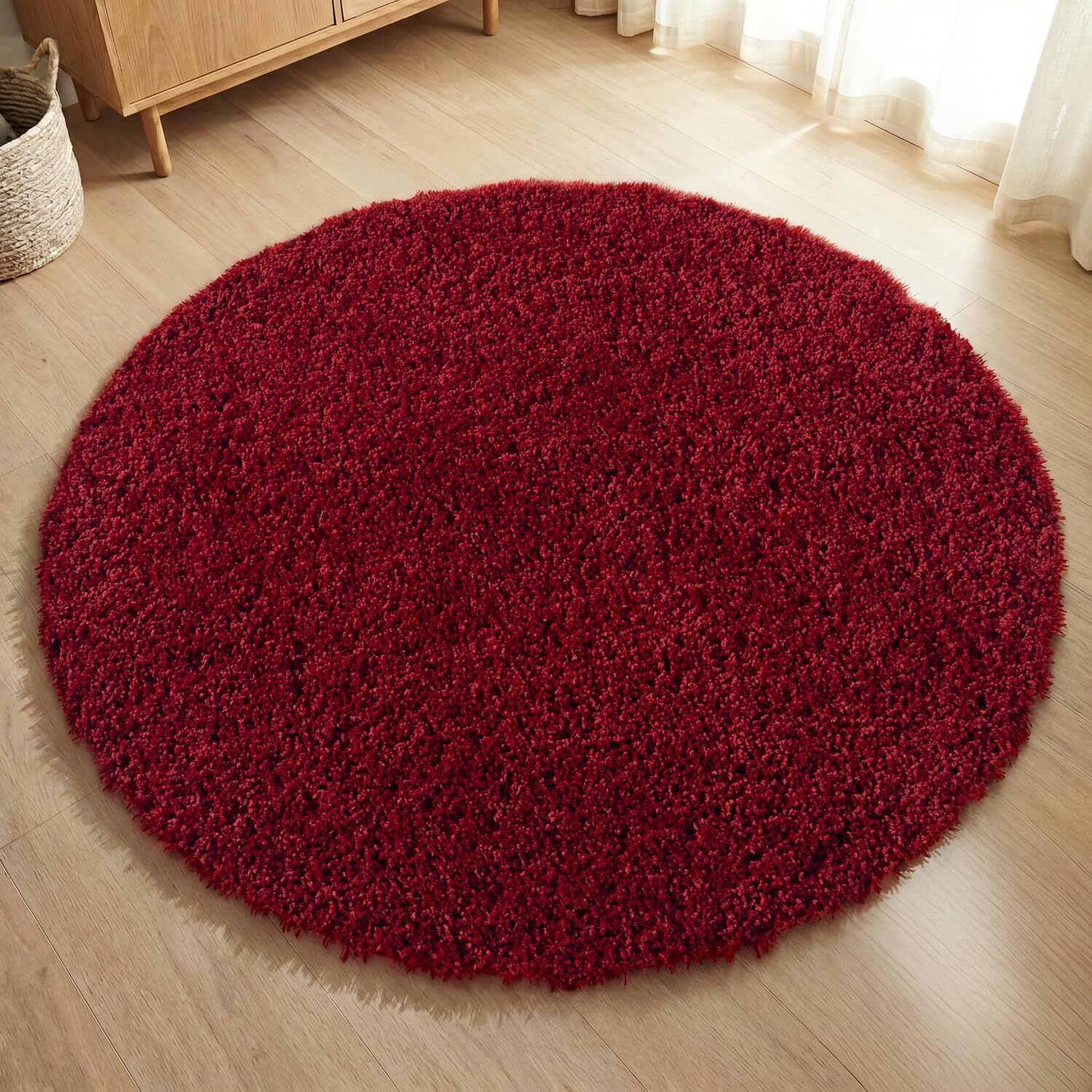 Ruglenza Galaxy Shaggy Rug - Red / 120Cm