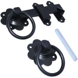 Betley Butterfly Black Steel Ring Gate Latch