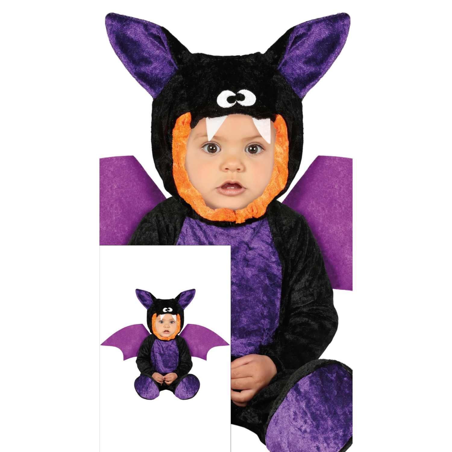 Fiestas Guirca Children's Mini Bat Fancy-Dress Halloween Costume, Black