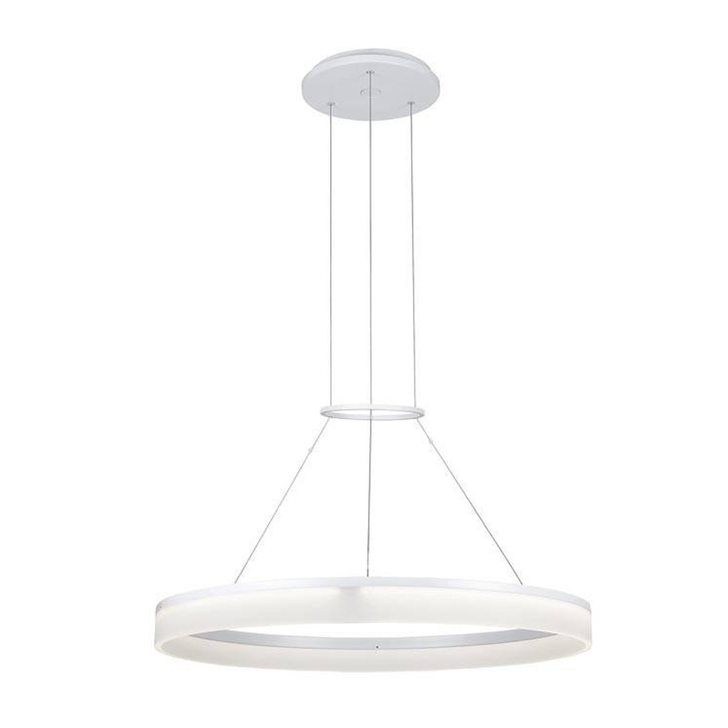 Integrated LED 1 Light Medium Ceiling Pendant White - Image 2