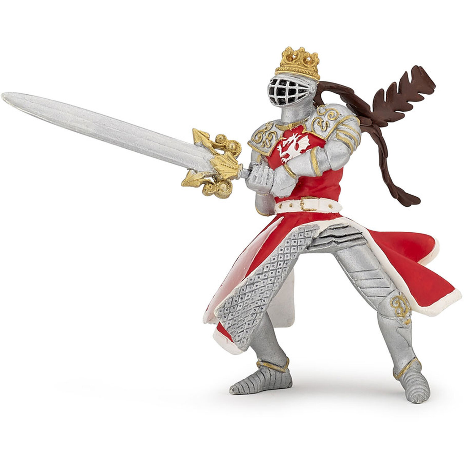 PAPO Fantasy World Dragon King with Sword Toy Figure - Grey
