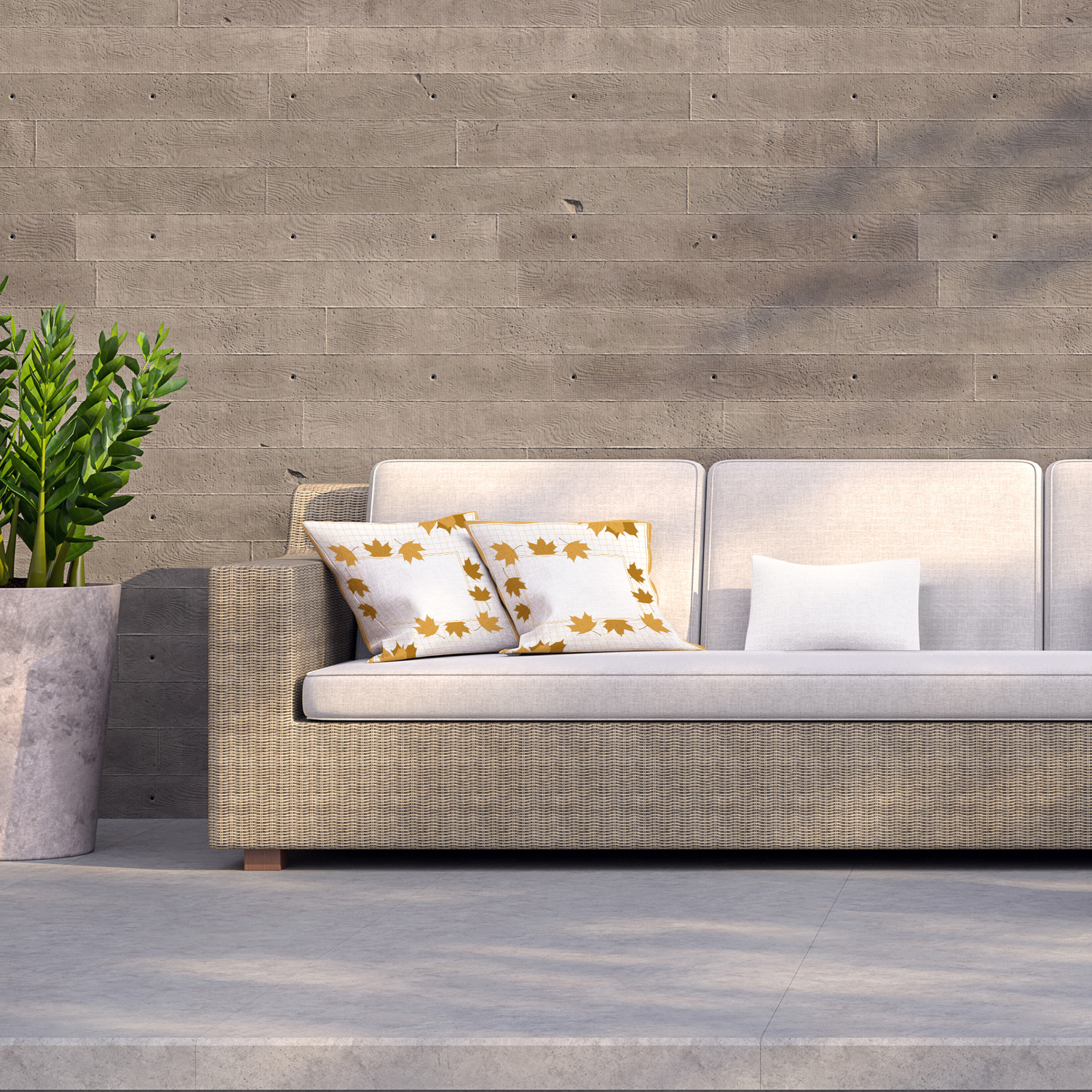 Golden Autumn Outdoor Cushion - Orange / 60cm