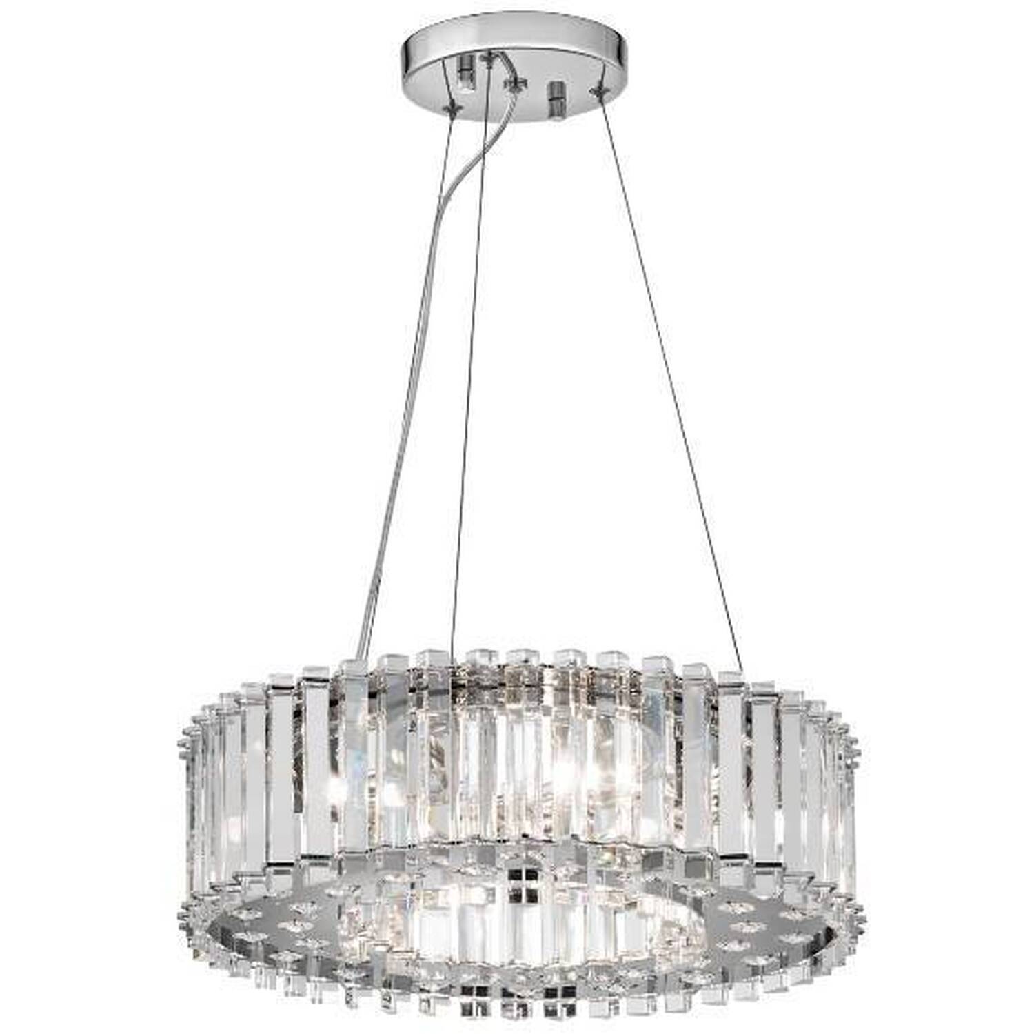 Crystal Skye 6 Light Ceiling Pendant Chrome with Crystals, G9 - Chrome