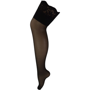 Ladies High Waisted Sheer Black Seamed Tights
