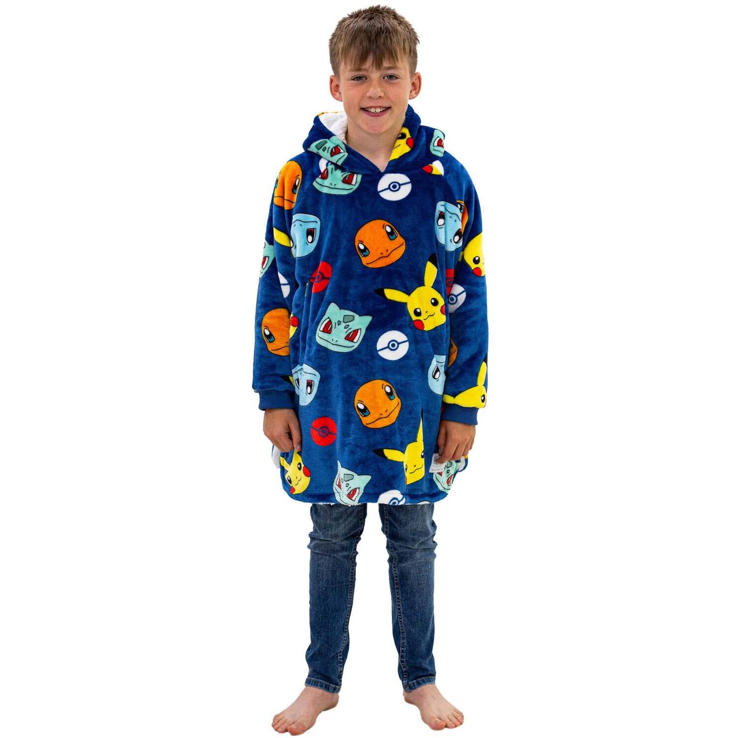 Pokemon Sherpa Hoodie Blanket - Blue