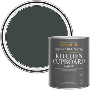 Rust-Oleum Kitchen Cupboard Paint Satin -  Black Sand 750ml