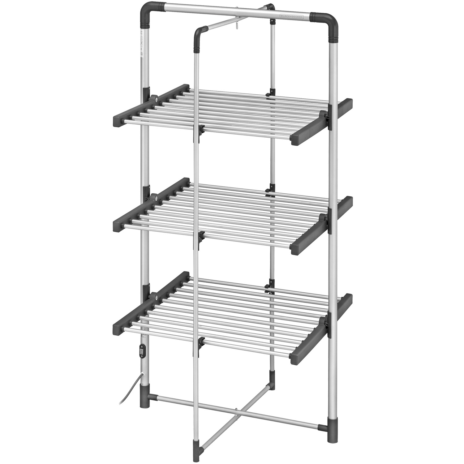 Image of Black and Decker 3 Tier Heated Airer - White