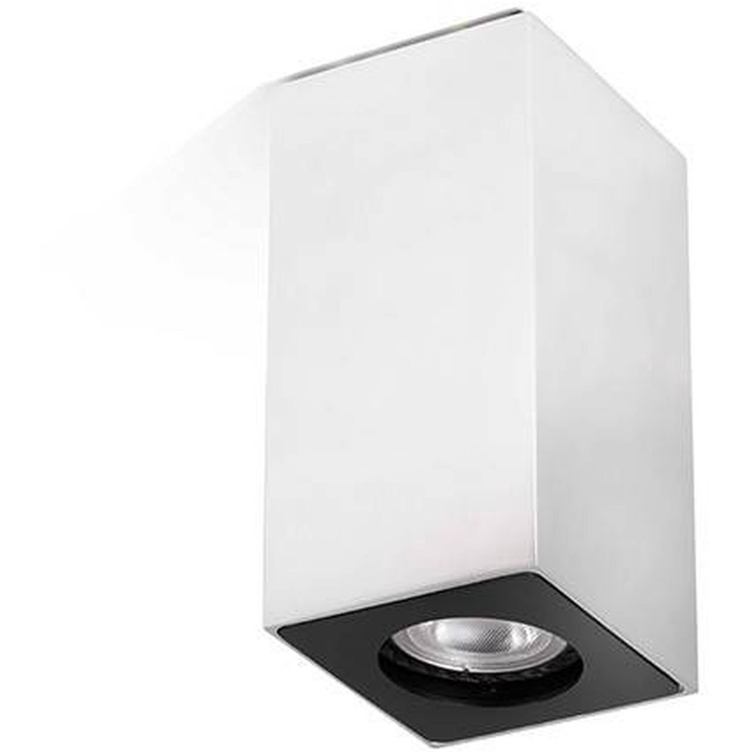 Squad 1 Light Square Tall Surface Mounted Downlight Aluminium, GU10 - Aluminium thumbnail