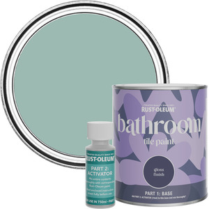Rust-Oleum Bathroom Tile Paint in Gloss Finish - Coastal Blue 750ml