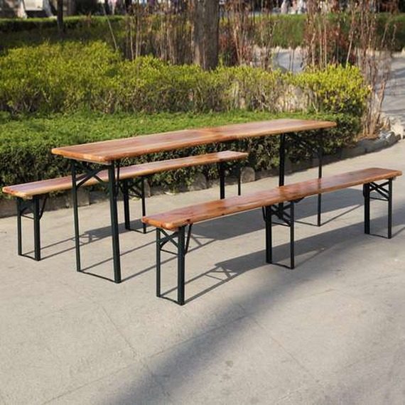 3 Piece Folding Beer Table Set