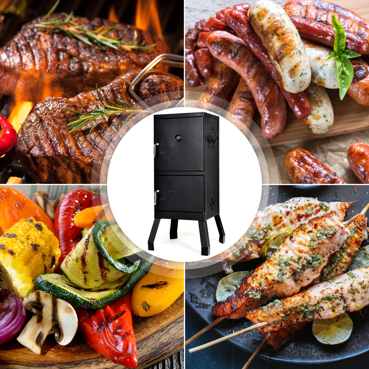 Outdoors Charcoal Barbeque Smoked Carbon Oven