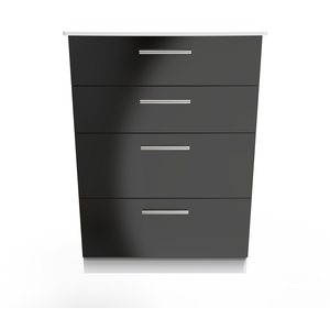 Knightsbridge Ready Assembled 4 Drawer Deep Chest