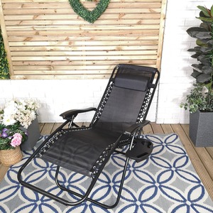 Black / 2 Multi Position Zero Gravity Garden Relaxer Chair shot 3839526