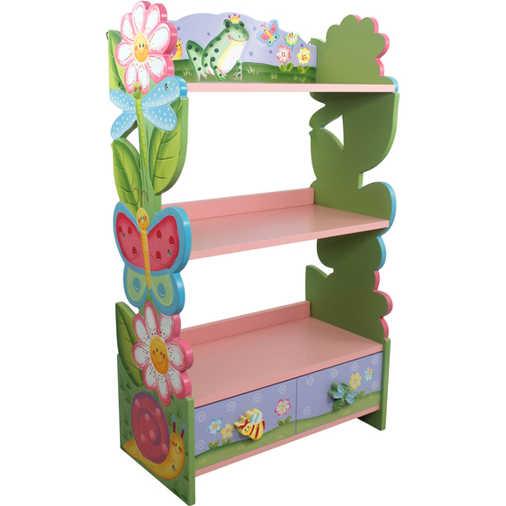 Fantasy Fields Magic Garden 3-Tier Wooden Bookcase and Storage Drawers