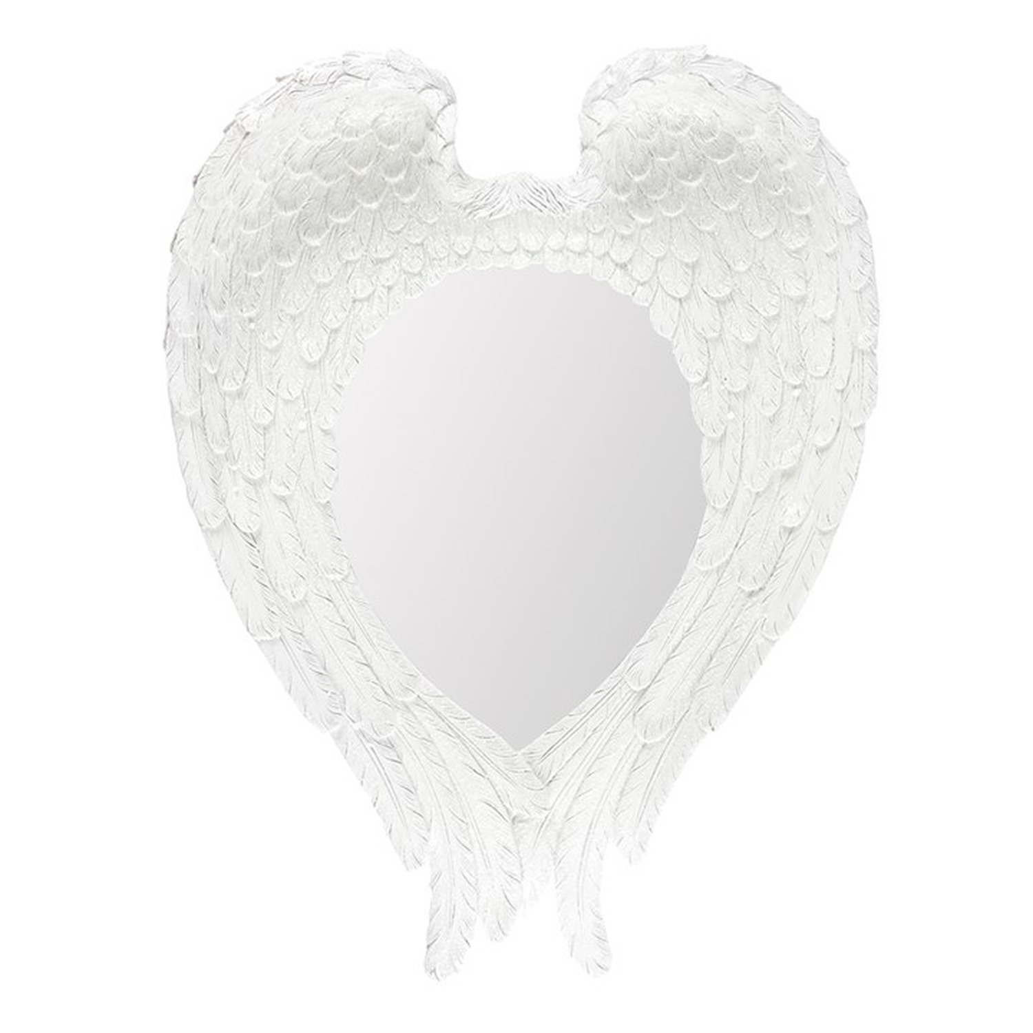 Image of Glitter Angel Wing Mirror - White