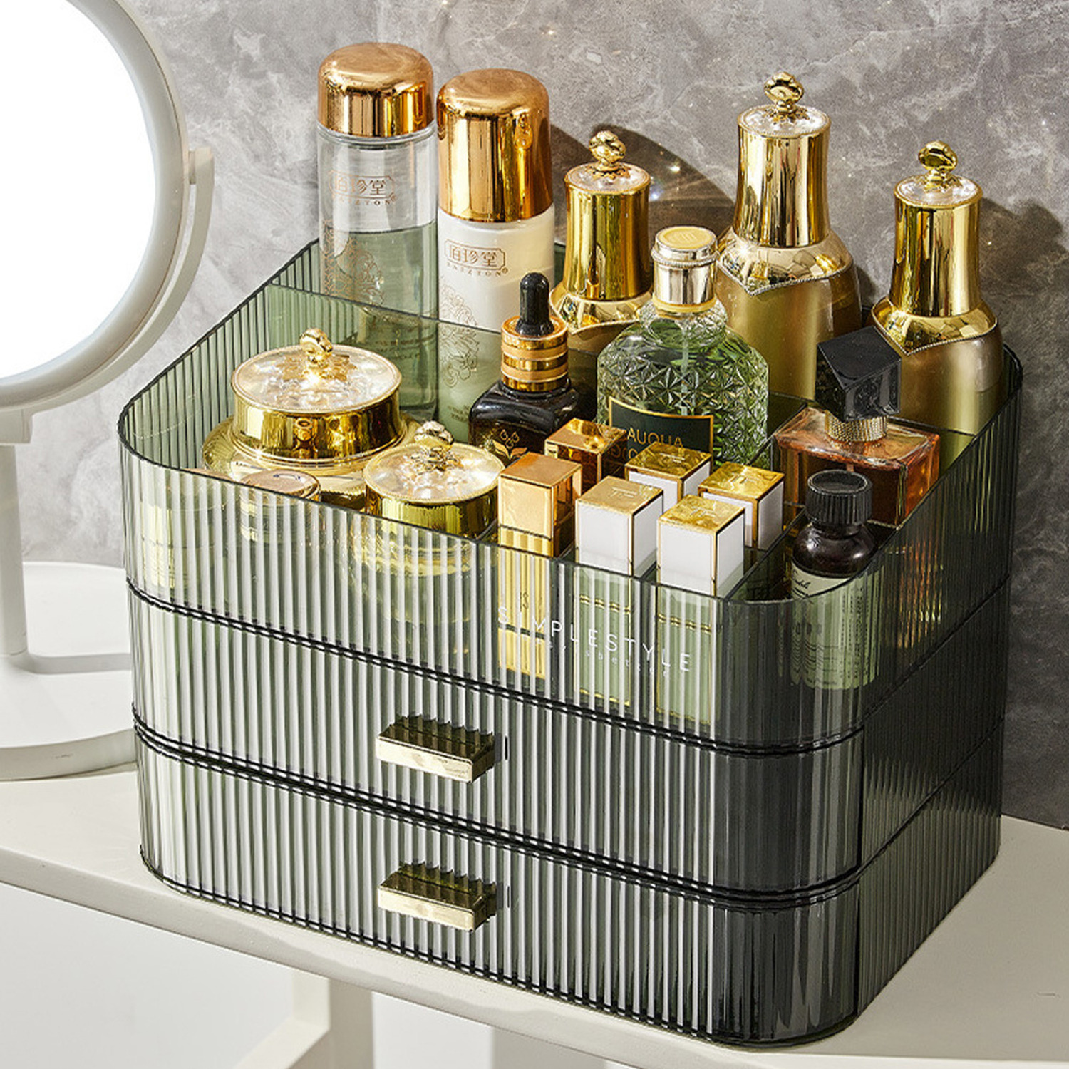 Tabletop Cosmetics Organiser - Emerald