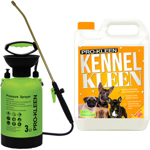 3L Pump Sprayer with 5L Kennel Kleen