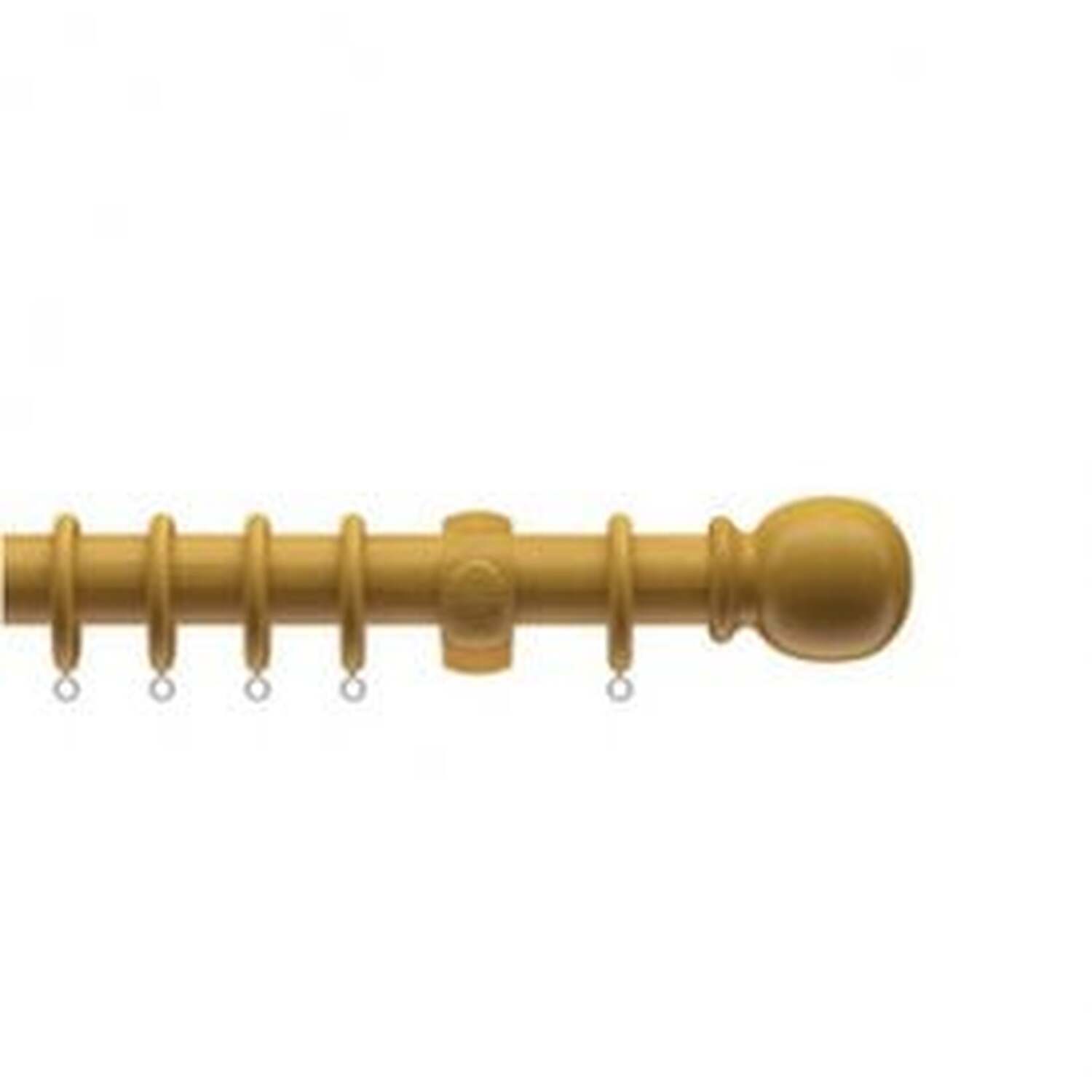 thumbnail image 2 of Natural Wooden Single Curtain Pole Bracket For 28mm Rail - Classic Wall Mount (Made In Poland) 2 of 6