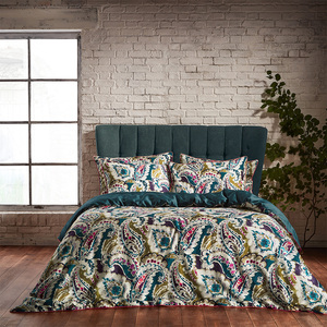 Aretha Paisley Premium Cotton Sateen Duvet Cover Set