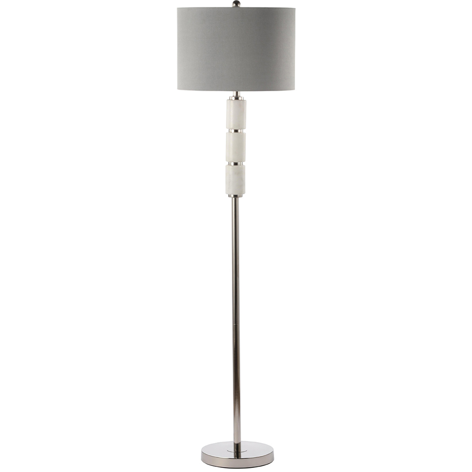 Tall Ceramic Traditional Floor Lamp - Grey