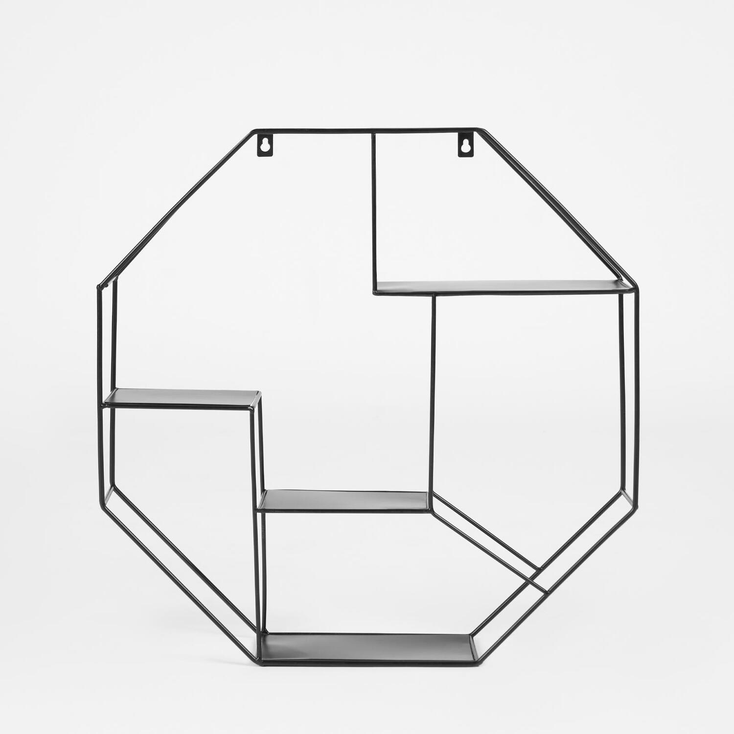 Hexagon Floating Shelf Rack