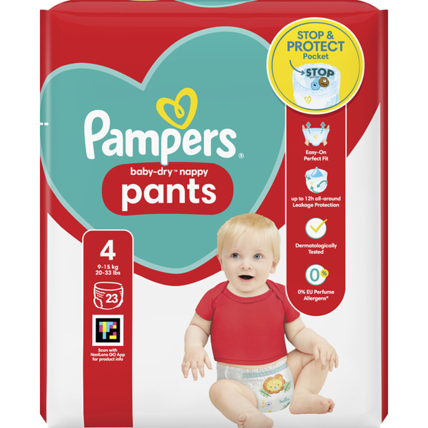 Pampers Baby Dry Nappy Pants - White