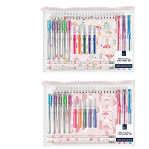 Girls School Stationery Set with Zip Storage