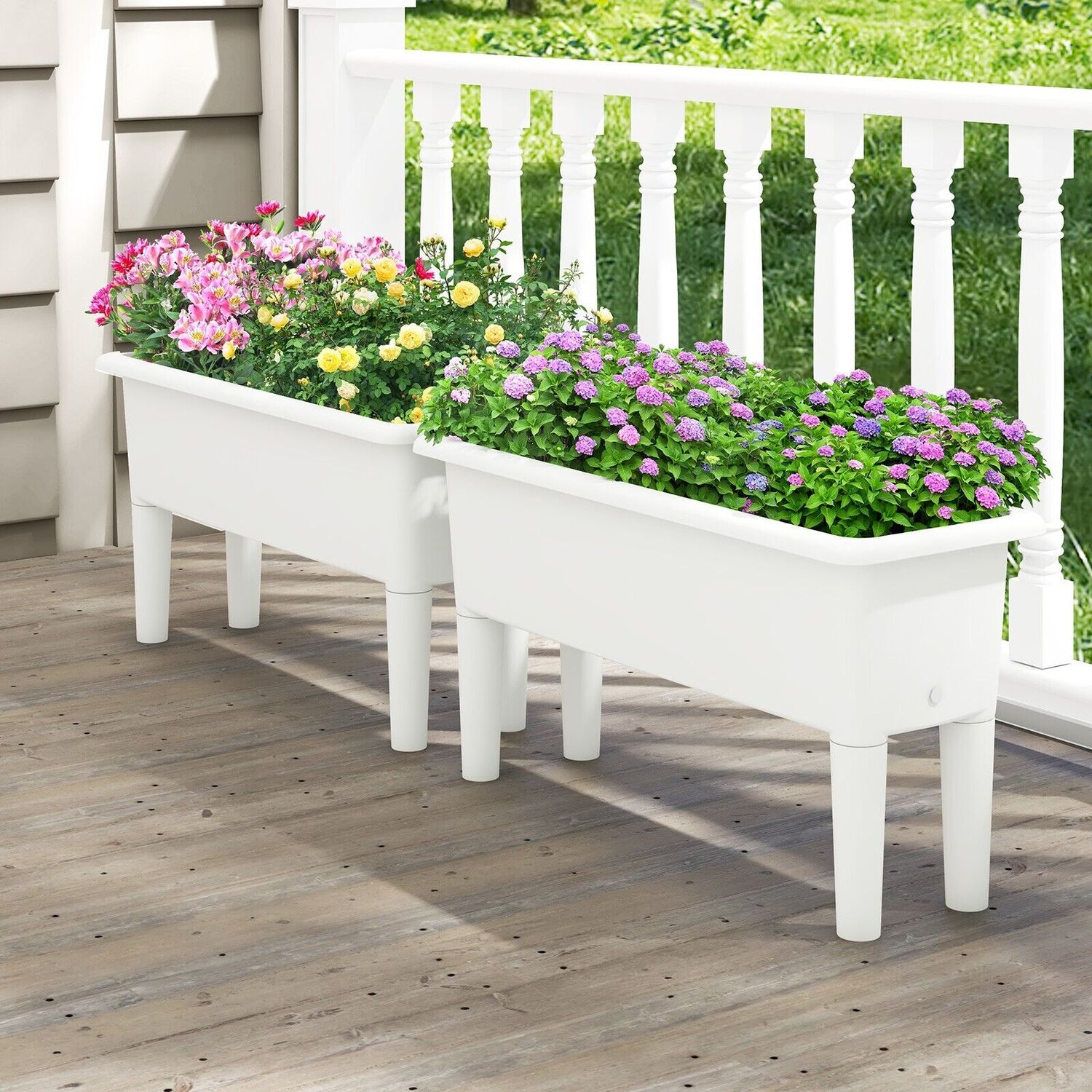 Height Adjustable Rolling Versatile Planter Box